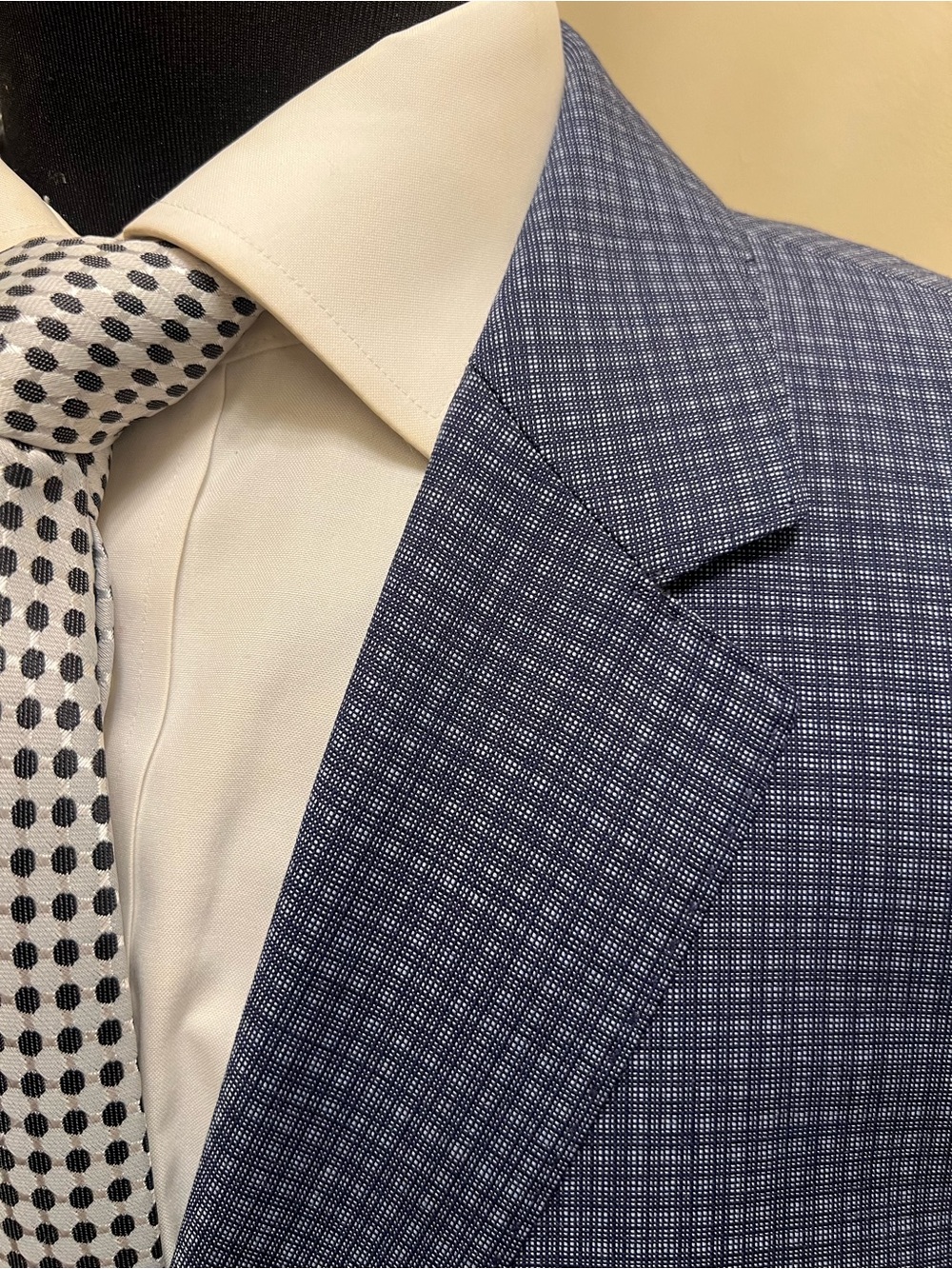Hugo Boss Check Plaid Sport Coat Blazer Jacket Blue Men 40R